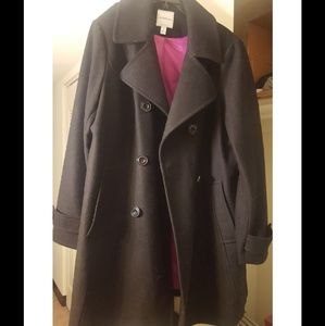 Plus Size Long Peacoat